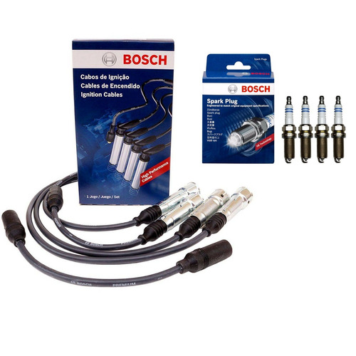 Cables De Bujia + Bujias Vw Gol Ab9 - Saveiro Bosch 