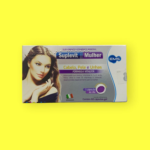 Kit 2 Caixas Polivitamínico Suplevit Mulher Com 60 Capsulas Sabor Sem Sabor