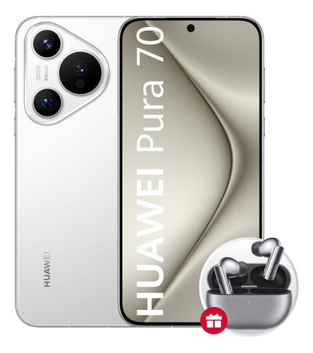 Celular Huawei Pura70 12 Gb + 256 Gb Blanco + Freebuds Pro 3