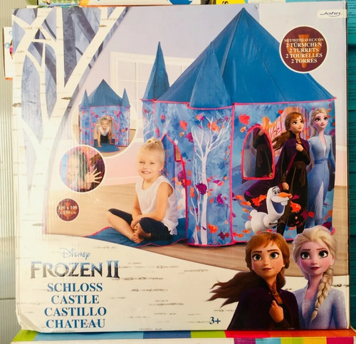 Casa De Campaña Infantil Frozen Castillo 2 Torres En Caja Azul (Usado)