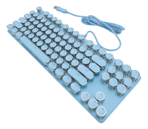 Gorra Redonda Con Teclado Rgb De 87 Teclas Para Juegos, Retr