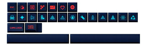 Keycaps Gamer Akko Starry Night Osa Pbt Double Shot 185 Un