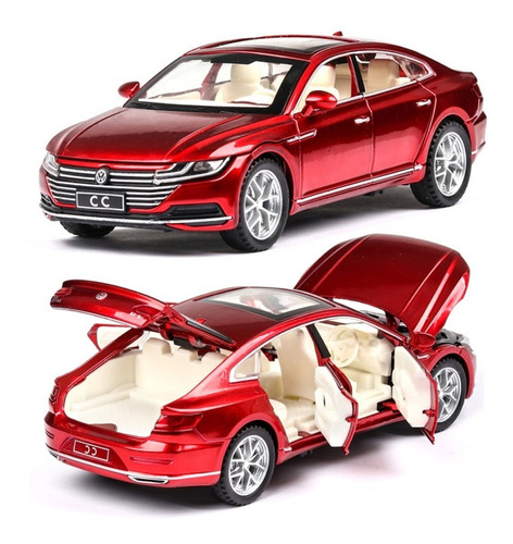 2020 Volkswagen Cc Miniatura Metal Autos Luces Y Sonido 1:32