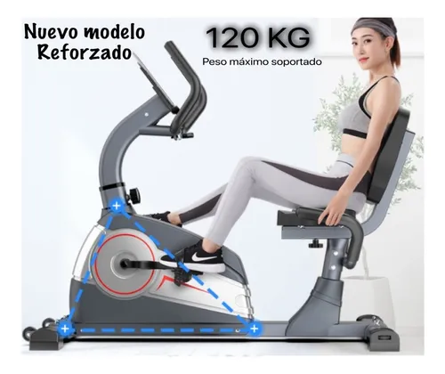 Bicicleta Fija Horizontal Magnetica Con Respaldo Recumbent