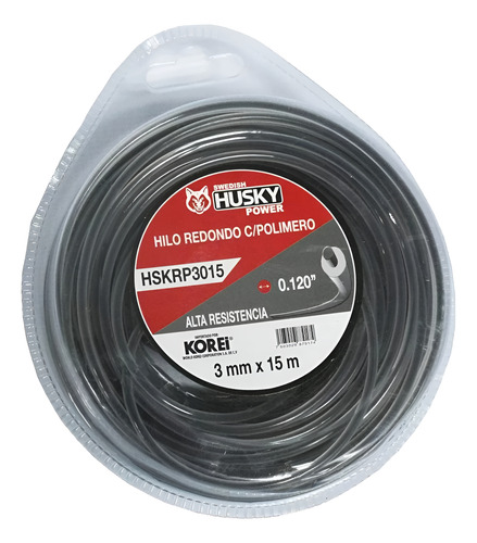 Hilo Redondo Para Desbrozadora/wiro Kit 3pz Mm 15m-hskrp3015 Color Negro