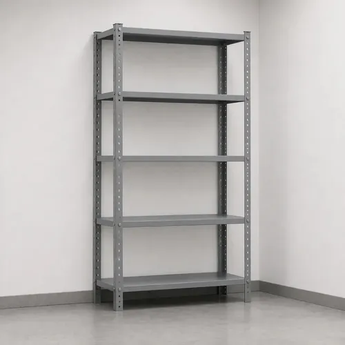 Prateleira De Aço 5 Bandejas 40x92cm Estante Coluna Triparti Cinza