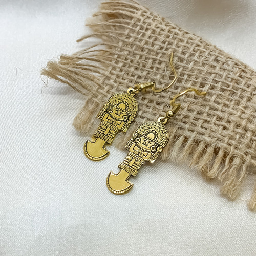 Aros Tumi Perú Arte Precolombino Oro 18k Macizo 750