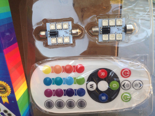 Ampolletas Led Rgb C5w Multicolor Techo