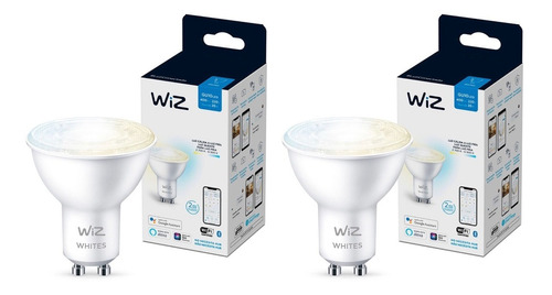 Pack 2 Wiz Gu10 Tonos Blancos Calidos A Fríos Matter Wi-fi