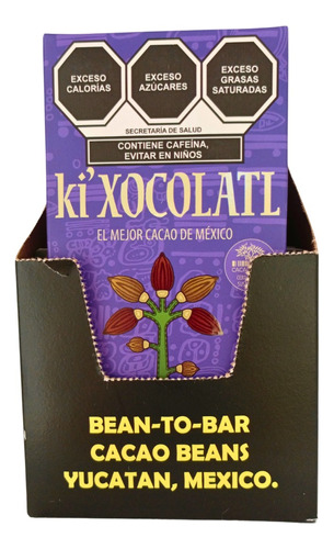 12 Barras Ki Xocolatl  Morado 72% Cacao Cafe Oaxaca Orgánico