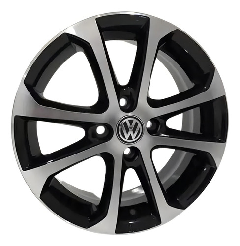 Roda Vw Gol Power G5 Kr R10 Aro15(jogo)+ Bicos Cor Preto Diamantado