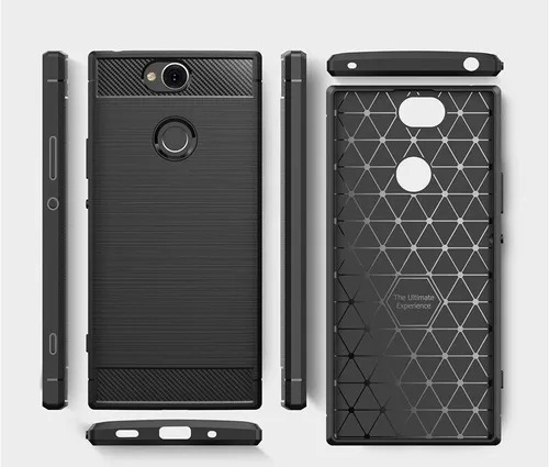 Funda Tpu Antigolpe Carbono Para Sony Xperia Xa2 Plus Ultra