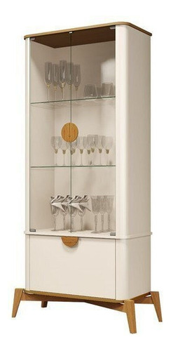 Conj Cristaleira E Buffet Buriti Com Os Cantos Curvos, Wt