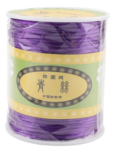 Hilo Cordón Cola De Ratón Rayon Color Morado 1mm 80 Mtrs