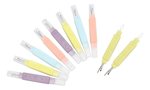 10 Uds. Enhebradores De Agujas Para Acolchar, Costura,