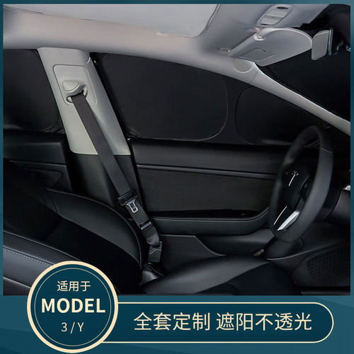 Tesla Model 3 (negro De Dos Caras) - 2 Ventanas Triangulares
