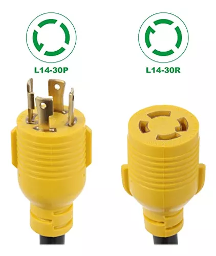 Alargador de cable de alimentación de 25' L14-30P a L14-30R con
