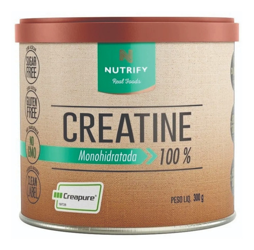 Imagem 1 de 11 de Creatina Nutrify 300g  Creatine 100% Monohidratada Creapure Sabor Neutro