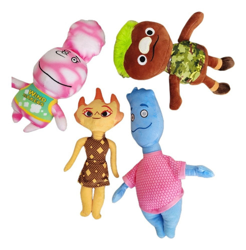 4 Muñecos De Peluche Elementales De Crazy Element City.