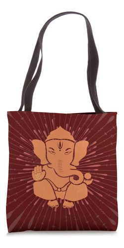 Rojo Naranja Ganesh Elefante Hindú Meditación Sánscrita Om Y