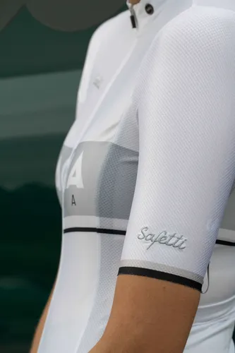 Jersey Camiseta De Ciclismo Safetti Maglia Blanca Unisex