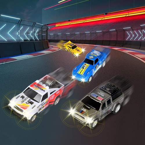 Set De Pista De Carreras Slot Car Eléctrico Con 4 Autos Y 2 Color