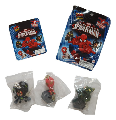 3 Mini Figuras Ultimate Spiderman Dr. Octopus Lizard Nuevas