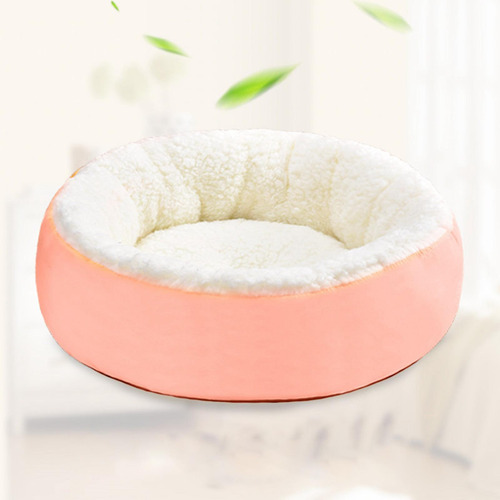 Almohadilla Redonda Para Dormir Para Gatos, Cojín 50cm Rosa