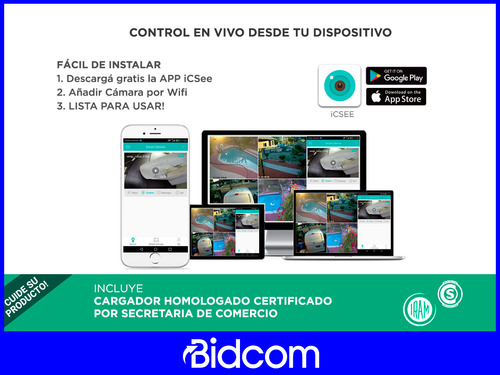 Kit X3 Cámara Domo Seguridad Gadnic Wifi Visión Nocturna