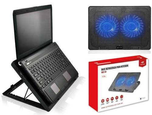 Base Apoio Suporte Notebook Até 15,6 Nbc-50bk C3tech 2 Coolers Led Azul