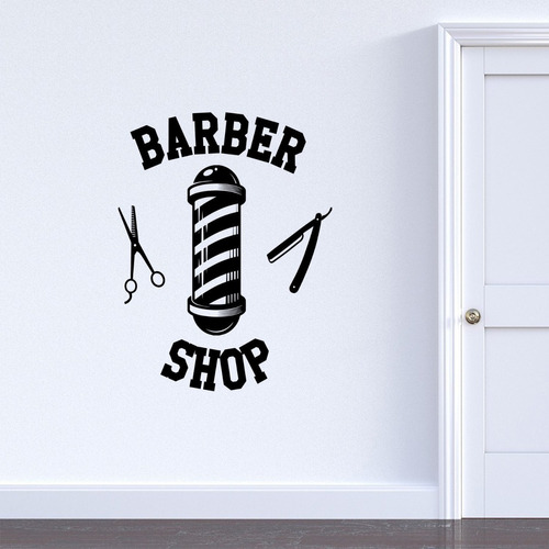Imagen 1 de 2 de Barber Shop Barberia Vinilo Deco Conceptovinilo