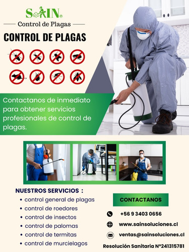 Control De Plagas  Empresa Autorizada Por Seremi De Salud.