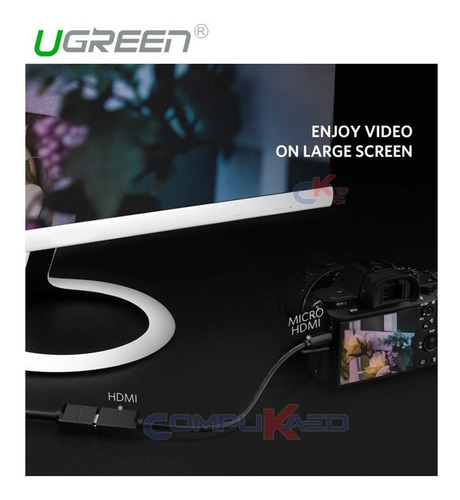 Adaptador Micro Hdmi Macho A Hdmi Hembra Ugreen Ultra Hd 4k