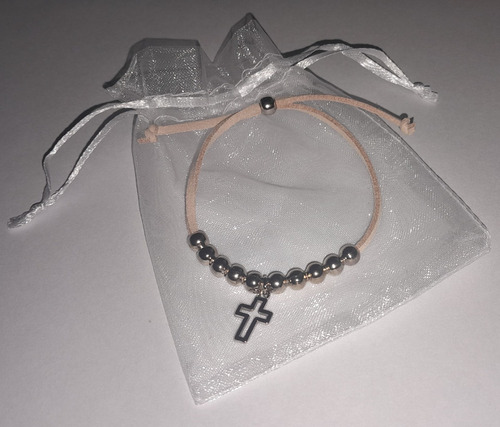 Comunion Pulsera Denario Con Bolsita X 15