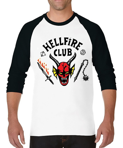 #208 Hell Fire Club Manga Larga, Raglan3/4