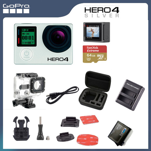 Hero4 Silver (openbox) + Extreme 64gb + Set Accesorios