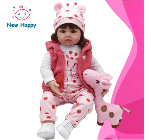 Cuerpo de silicona de jirafa de peluche Baby Reborn Brand New Happy