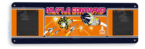 Cartel Estaño C487 Missle Command Arcade Game Room Shop Sign