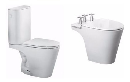 Combo Ferrum Marina Inodoro Deposito Dual Bidet 3o1 Agujero