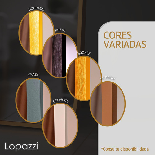 Espelho Orgânico 170x70cm Suporte Chão Moldura Alumínio Luxo