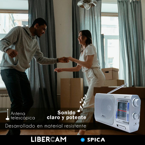 Radio Portatil Spica Sp7180 Am/fm Pilas Y Electrica Original