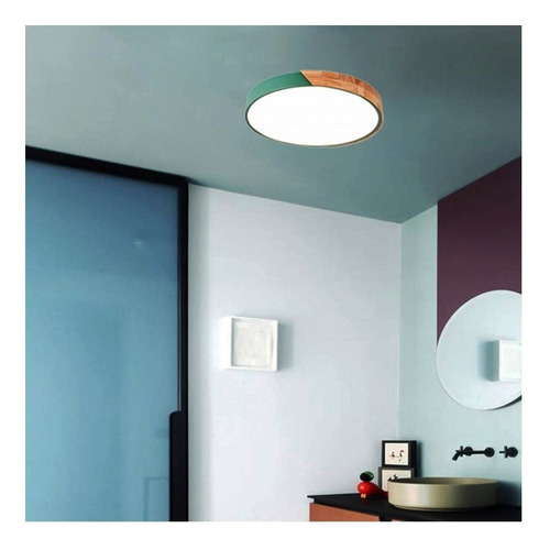 Imagen 3 de 6 de Lámpara led de pared, techo Serlux Panel LED Redondo Cerchio 18W color verde 220V-240V por 1 unidad