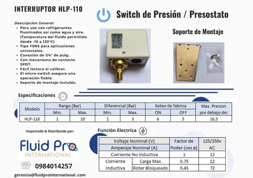 Presostato Para Bomba De Agua 20-40 // 30-50 Psi 1/4 A 17$