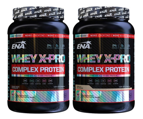 Whey X Pro Ena 2 X 1 Kg Proteina potenciada Creatina Taurina