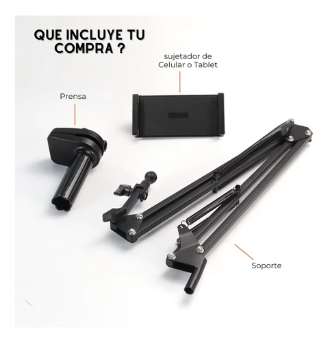 Soprote Brazo Articulado Para Celu Tablet Para Grabar Videos