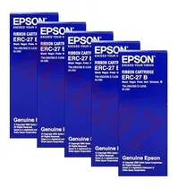 Comprar 5 Cintas Original Epson Erc-27b Erc-27 Negro Para Tm-290 Tm-290 Ii Tm-u295 M-290 Ncr-5100