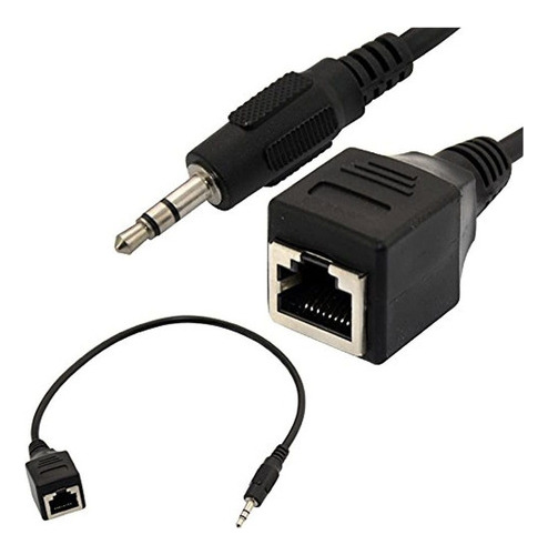 3.5mm 1/8  Cable De Audio Macho De Enchufe A Rj45 Adaptador