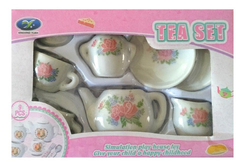 Imagen 1 de 9 de Juego De Té Porcelana Infantil Niñas Jueguito Set Té Juguete