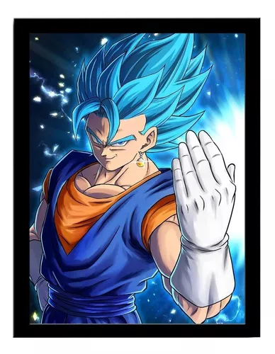 Quadro Decorativo Poster Goku Super Sayajin Dragon Ball Z em