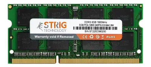 Memoria Ram Ddr3 8gb Strig Sodimm 1600 Mhz 1.35v
